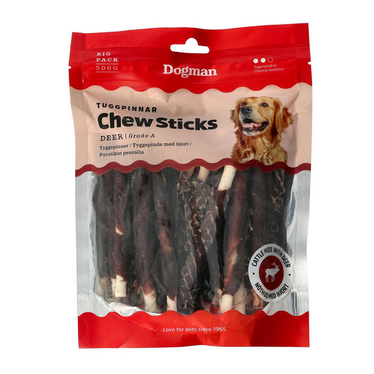 Tyggesticks med Hjort, Perfekt til kresne hunder 25p 12,5cm